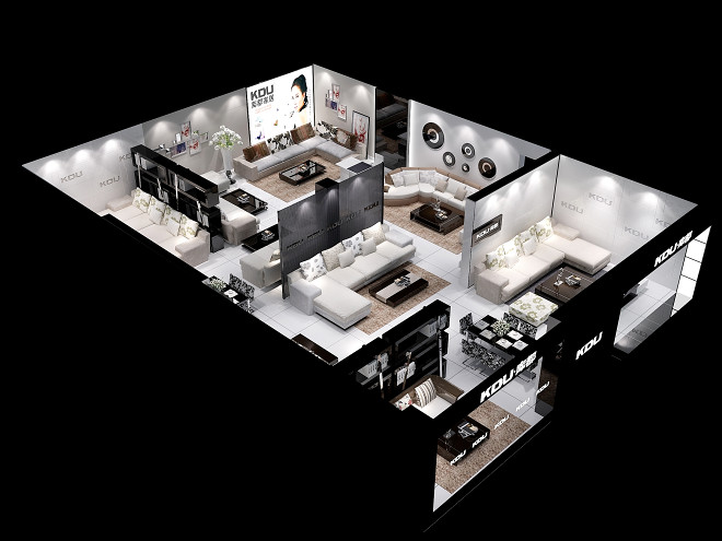 庫都家具展廳方案 私房空間設(shè)計(jì)工作室的裝修設(shè)計(jì)杰作